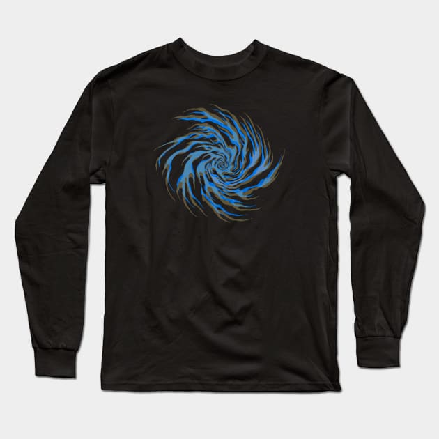 Cyclone Swirl Long Sleeve T-Shirt by Patchouliprints